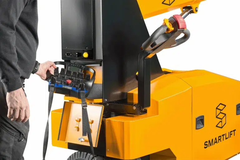 The remote control on the SLX 2000 vacuum lifting robot.